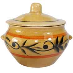 Горшок для запекания "Барбарис" (беж.) Солнечногорская керамика 0,3л.