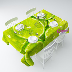 Скатерть с пропиткой, СИРЕНЬ, Лайм, 140х220см