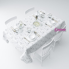 Скатерть, СИРЕНЬ, Завтрак в Париже, 145х220см