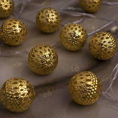 Новогодняя электрическая гирлянда Baziator Шары золотые H0280L 3 м разноцветный