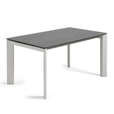 Стол Atta 160 (220) x90 серый керамический La Forma