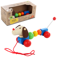 Деревянная игрушка-каталка "Собачка" Фабрика Фантазий