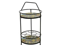 Винный садовый столик АНДАЛУСИЯ, металл, мозаика, 40x76см (Kaemingk)