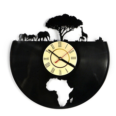 Настенные часы из виниловой пластинки Африка, Blonder Home CLOCK-02