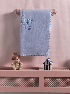 Плед хлопок/велюр Kidboo Lovely Birds Blue, 80x90 см