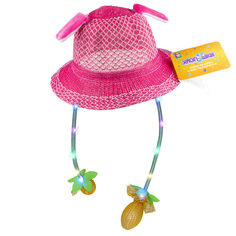 Шляпка летняя с глазками 1TOY Хлоп-Ушки с поднимающимися ушками и светом, в ассортименте