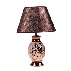 Лампа настольная "Золотой цветок" под бронзу, стразы Risalux