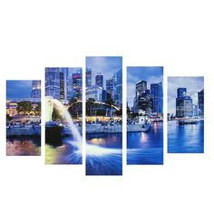 Модульная картина на подрамнике "Фонтан", 80x140 см Сюжет