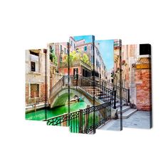 Модульная картина на подрамнике "Городской мостик", 125x80 см Topposters