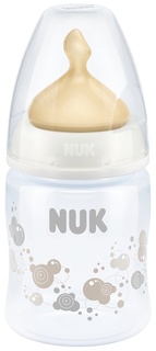 Бутылочка NUK First Choice Plus Пузыри пластиковая с соской из латекса 150 мл серая