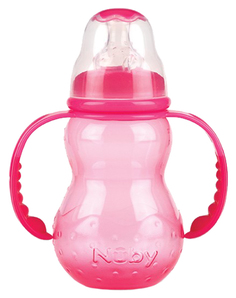 Бутылочка с антиколиковой системой Nuby 210 мл розовая