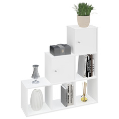 Набор Polini Home Smart белый, стеллаж 6 секций + 2 встраиваемые полки