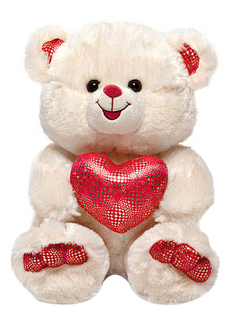Мягкая игрушка LAVA Медведь с золотистым сердцем 25 см Как тебя я долго ждал