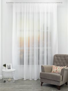 Штора Тюль Amore Mio Однотонный креп RR Crep-01 ut 3,0*2,7 1 шт. Белый