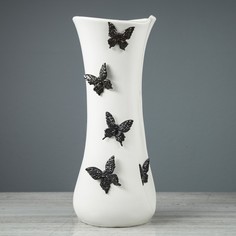 Ваза настольная "Румба", лепка, бабочка, 36 см Керамика ручной работы