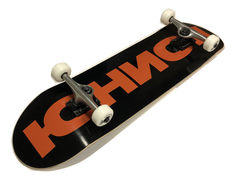 Скейтборд Юнион Team чёрно-оранжевая (black/orange) 32,5"X8,5" (82.55 X 21.59 см) high