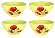 Набор салатников "Мак" 1,0л 4шт. Солнечногорская керамика