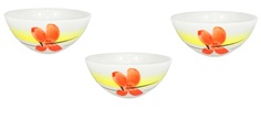 Набор салатников "Бабочка" 0,5л 3шт. Солнечногорская керамика