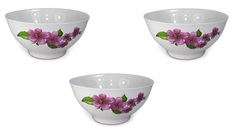 Набор салатников "Цветки" 1,0л 3шт. Солнечногорская керамика