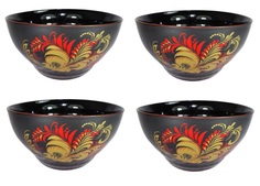 Набор салатников "Цветочек" 1,0л 4шт. Солнечногорская керамика