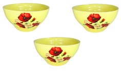 Набор салатников "Мак" 1,0л 3шт. Солнечногорская керамика