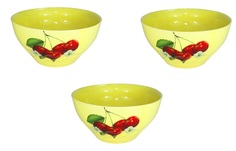 Набор салатников "Вишня" 1,0л 3шт. Солнечногорская керамика