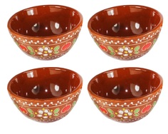 Салатник "Вишенка" 0,5л. 4шт. Солнечногорская керамика