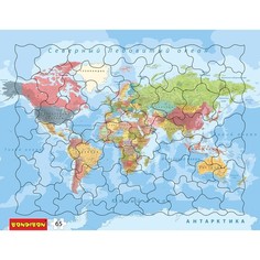 Пазл Bondibon Карта мира 65 деталей