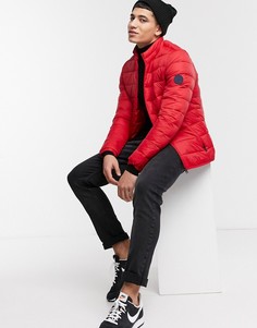 Красный пуховик с воротником Jack & Jones Essentials