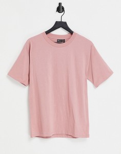 Розовая oversized-футболка ASOS DESIGN-Кремовый