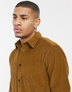 Светло-коричневая вельветовая рубашка Selected Homme-Светло-коричневый