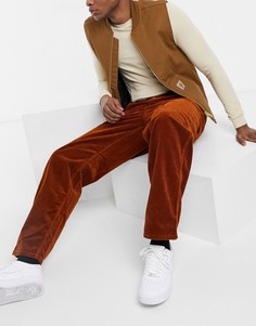 Вельветовые брюки темно-оранжевого цвета Carhartt WIP-Оранжевый цвет