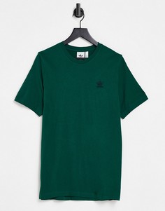 Темно-зеленая футболка adidas Originals Essentials-Зеленый цвет