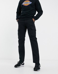 Черные узкие брюки с большими карманами на штанинах Dickies Edwardsport-Черный цвет