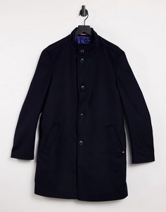 Однотонное пальто с воротником-стойкой Tommy Hilfiger-Черный цвет