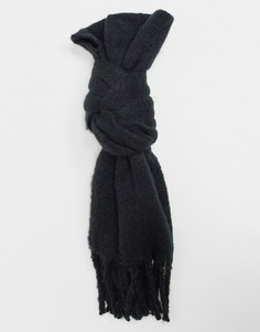 Черный большой мягкий шарф SVNX-Черный цвет 7X