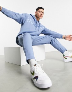 Голубой спортивный костюм с логотипом на груди ASOS Dark Future