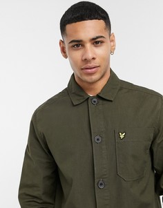 Зеленая рубашка навыпуск из ткани рипстоп Lyle & Scott-Зеленый цвет