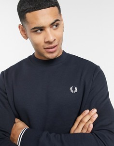Темно-синий свитшот с круглым вырезом Fred Perry