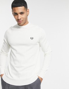 Джемпер с круглым вырезом в кремовом цвете Fred Perry-Кремовый