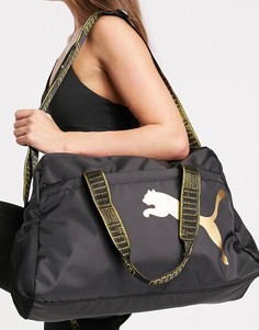 Черная спортивная сумка PUMA-Черный цвет