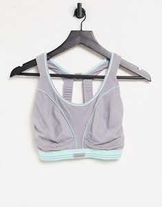Серый спортивный бюстгальтер Shock Absorber Ultimate Run-Серебристый