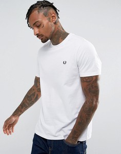Белая футболка с круглым вырезом Fred Perry-Белый
