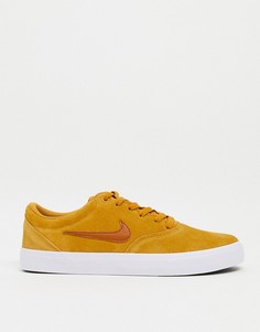 Светло-коричневые замшевые кроссовки Nike SB Charge-Светло-коричневый