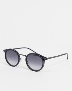 Черные круглые солнцезащитные очки Hugo Boss-Черный