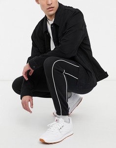 Черные джоггеры с махровой изнанкой New Look-Черный цвет
