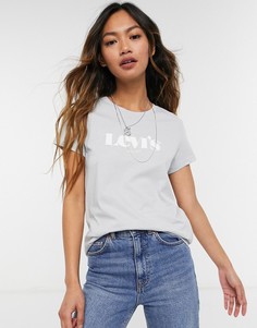 Идеальная серая футболка с логотипом Levis-Голубой Levis®
