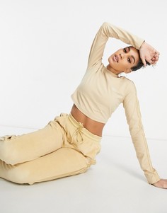 Бежевый лонгслив adidas Originals "Relaxed Risqué