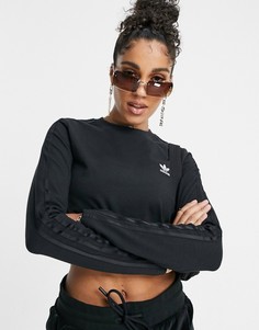 Черный лонгслив в стиле "Relaxed Risqué" adidas Originals-Черный цвет