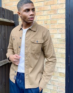 Светло-коричневая рубашка навыпуск Jack & Jones Core-Светло-коричневый